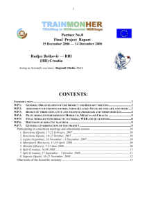 Periodic report for the second year and Final Consolidated Report