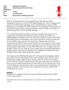 CWES Bulletin 08-04 - Rapid Response Revised ET Alert