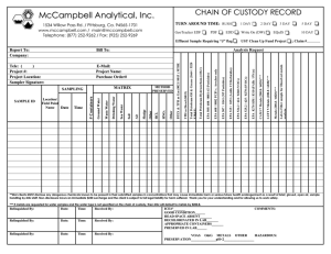 chain of custody record - McCampbell Analytical, Inc.