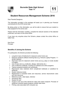 Resource scheme - year 11 - Burnside State High School