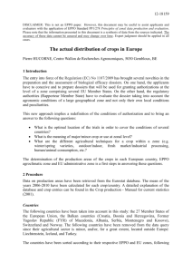 the Belgian study on distribution of crops in Europe