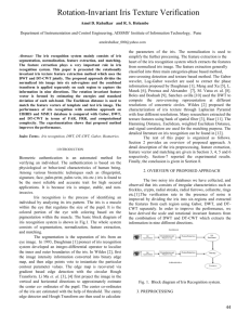 Rotation Invariant Iris Texture Verification