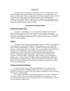 Metamorphism Notes