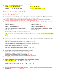Answers to review WS Ch. 9