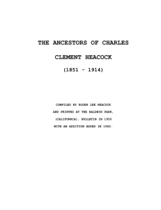 THE ANCESTORS OF CHARLES