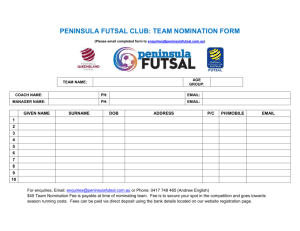 team nomination form