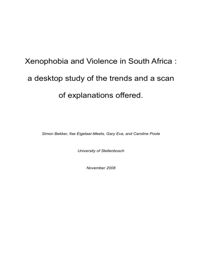 research studies on xenophobia