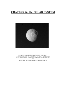 CRATERS in the SOLAR SYSTEM - Department of Physics and