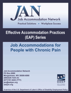 Chronic Pain - Job Accommodation Network