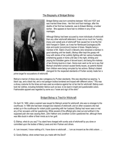 The Biography of Bridget Bishop
