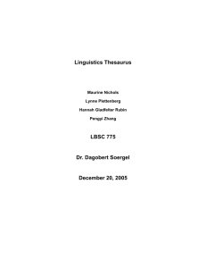 Linguistics Thesaurus - dsoergel