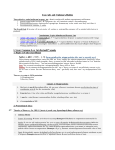 Copyright and Trademark Outline