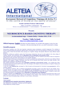 NEUROSCIENCE-BASED COGNITIVE THERAPY