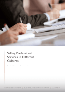 Selling Professional Services in Different Cultures