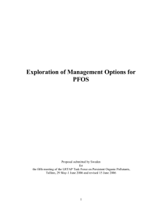 Exploration of Management Options for PFOS