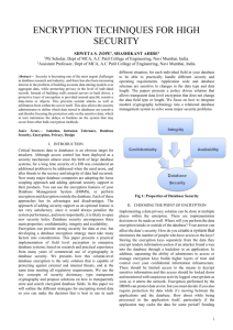 v. implementing encryption