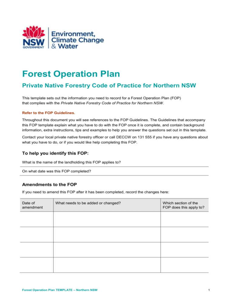 FOP sign off NSW Environment Protection