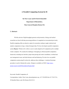 Paper describing the parallel system