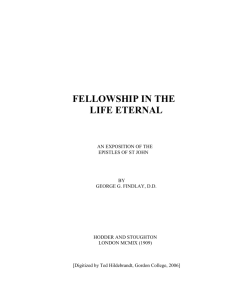 Fellowship in the Life Eternal--1 John