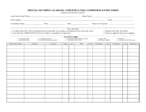 Track and Field Event Registration Form