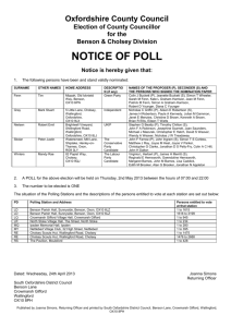 notice of poll  - South Oxfordshire District Council