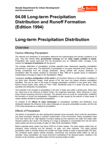 04.08 Long-term Precipitation Distribution and Runoff Formation