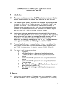 UCAS Applications and Accepted Applications trends