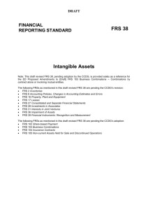 Draft revised FRS 38 Intangible Assets