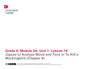 Grade 8 ELA Module 2A, Unit 1, Lesson 16
