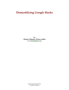 Demystifying Google Hacks