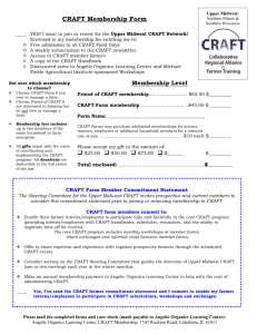 Friend of CRAFT Paper Application (Mail-in)