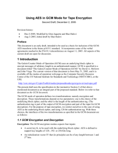 2 Using GCM-AES for Tape Encryption