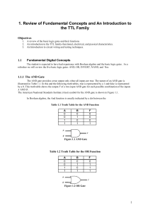 1. Review of Fundamental Concepts and An Introduction to the TTL