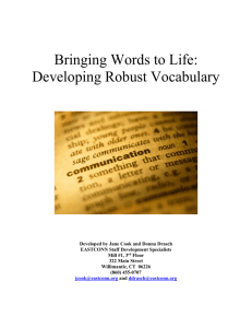 Vocabulary Handout FINAL 1-24-06