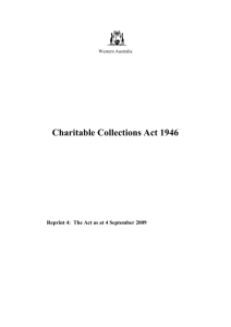 Charitable Collections Act 1946 - 04-00-00