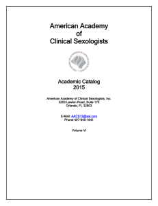 graduate catalog of american academy of clinical sexologists