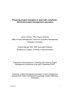 Impact of Complexity on - AUSpace