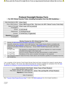 Clinical Vaccine Trials Protocol Oversight Review Form (FOR201)