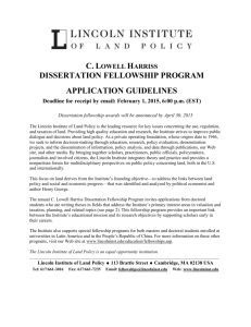 applicant - Lincoln Institute of Land Policy