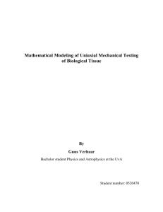 A mathematical model to describe mechanical testing of biological