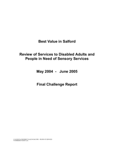 Best Value in Salford - Salford City Council