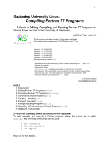 Gaziantep University Linux Fortran 77 guide