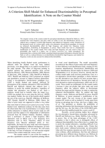 A criterion-shift model for enhanced discriminability in - ACT-R