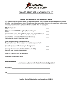 the Application Checklist