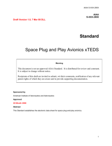 SPA xTEDS Standard Draft 7 Mar 08