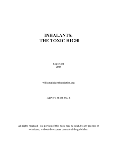 Inhalants: The Toxic High - William Gladden Foundation