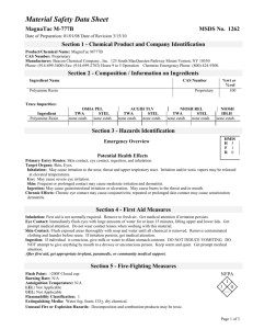 MSDS Template, Word 5.0 for Mac