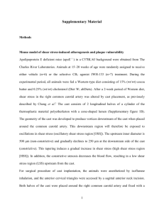 Supplementary Material Methods Mouse model of shear stress