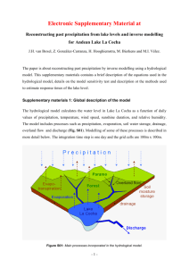 A hydrological model for reconstructing past precipitation from lake