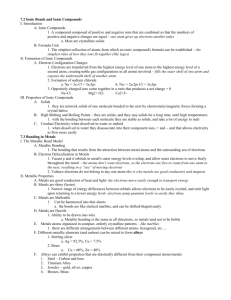 Ch. 7 and 8 Notes